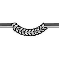 Minimalist Laurel Wreath Emblem on Cream Background vector