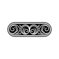 Elegant Black and White Ornamental Border, Celtic Style, Minimalist vector