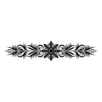 Elegant Snowflake Border , Black and White, Winter Theme vector