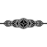 Monochromatic Compass Ornament, Decorative Element vector