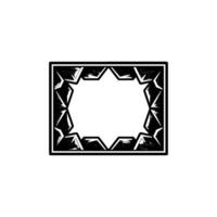 Geometric Frame , Minimalist with Angular Elements, Isolated on White vector