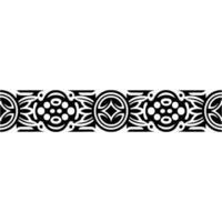 Black Geometric Ornament Border on Gradient Background vector