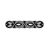 Elegant Black Border with Floral Elements on White Background vector
