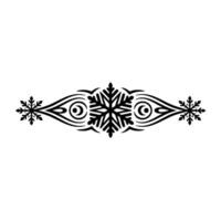 Elegant Snowflake Ornament on White Background vector