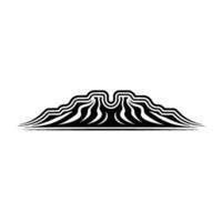 Minimalist Mountain Silhouette, Black and White , Abstract, Emblem vector