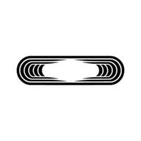 Minimalist Oval , Black and White, Geometric Abstraction vector