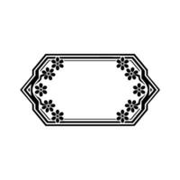 Elegant Floral Frame in Black and White Blank Space for Text, Decor vector