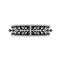 Minimalist Snowflake Border on White, Winter Theme vector