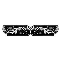 Decorative Winter Border with Snowflakes and Swirls vector