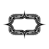 Geometric Black Frame on White - Modern Element vector