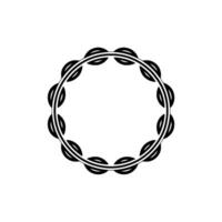 Minimalist Tambourine Circle on Off-White Background vector