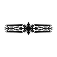 Minimalist Snowflake Ornament on White Background vector