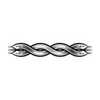 Intricate Black White Intertwined Pattern vector