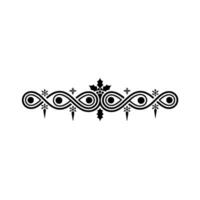 Elegant Christmas Border Ornament in Black, Decorative, Minimalist vector