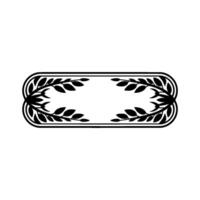 Floral Frame, Minimalist , Blank Space, Elegant Border vector