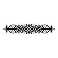Abstract Black and White Border Geometric Symmetry, Decorative Element vector
