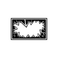 Broken Glass Effect Element in Black White, Template vector