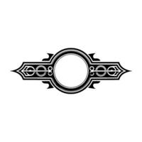 Elegant Ornate Emblem Geometric Frame for Elements vector