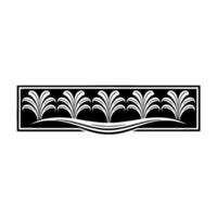 Decorative Black and White Pattern with Floral Motif vector