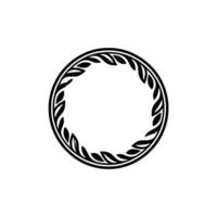 Minimalist Floral Circle Frame on White Background vector