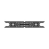 Geometric Ornament, Black and White, Abstract Border vector