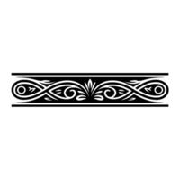 Ornamental Border Elegant Black White Pattern vector