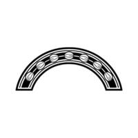 Geometric Arc in Black and White, Modern Minimalist Illustration vector