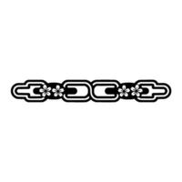 Minimalist Japanese Sakura Chain Element on White Background vector