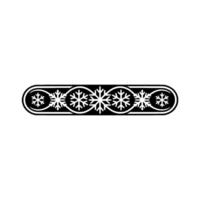 Minimalist Snowflake Border , Winter Decorative Element vector