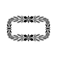 Elegant Christmas Frame Border with Holly, Pine, and Floral Elements, Isolated vector