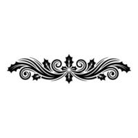 Elegant Black Scrollwork Border - Floral , Decorative Element vector