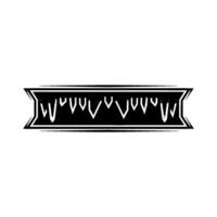 Abstract Geometric Black White Banner with Jagged Edges vector