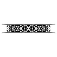 Monochrome Ornate Decorative Border with Snowflake Motif vector