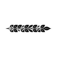 Elegant Leafy Border Silhouette on Gradient Background vector