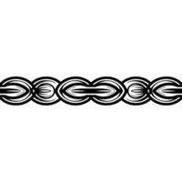 Abstract Geometric Border in Black on White, Decorative Motif vector