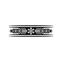 Winter Snowflake Ornament in Minimalist Style vector