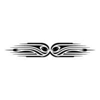 Abstract Tribal Ornament in Black on White Background vector
