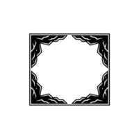 Abstract Decorative Frame with Geometric Corners on a White Background vector