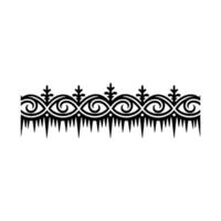 Ornamental Eye Pattern Border , Black and White, Decorative Element vector