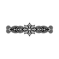 Elegant Black and White Ornamental Element on White Background vector