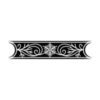 Elegant Winter Border Snowflake and Scrollwork Ornament vector