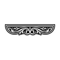 Elegant Black Ornament, on- White Background vector