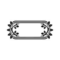 Elegant Botanical Frame Silhouette - Decorative Border vector