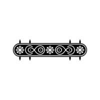 Minimalist Geometric Ornament Snowflake Infinity Motif vector