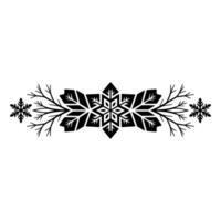 Minimalist Winter Border Geometric Snowflake vector
