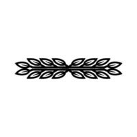 Minimalist Laurel Wreath , Elegant Element on White vector