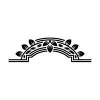 Elegant Archway Illustration with Floral Details vector