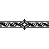 Geometric Black Pattern Border on White Background, Minimalist vector