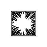 Abstract Black White Square Burst, Minimalist vector
