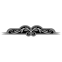 Elegant Black and White Ornamental Scroll Element vector